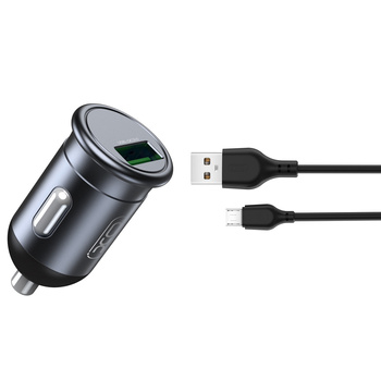 Ładowarka samochodowa QC 3.0  USB 18W + kabel micro USB CC46 XO