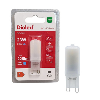 Żarówka LED G9 2,5W 6500K 225lm DIO-0097 Dioled