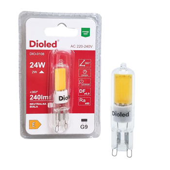 Żarówka LED G9 2W 4000K 240lm COB DIO-0108 Dioled