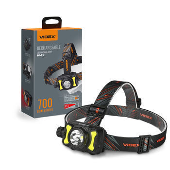 Latarka czołowa LED 5W 700lm IP55 USB-C H147 Videx