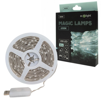 Taśma LED MAGIC LAMPS 200 LED 6500K 20m IP65 ML61610